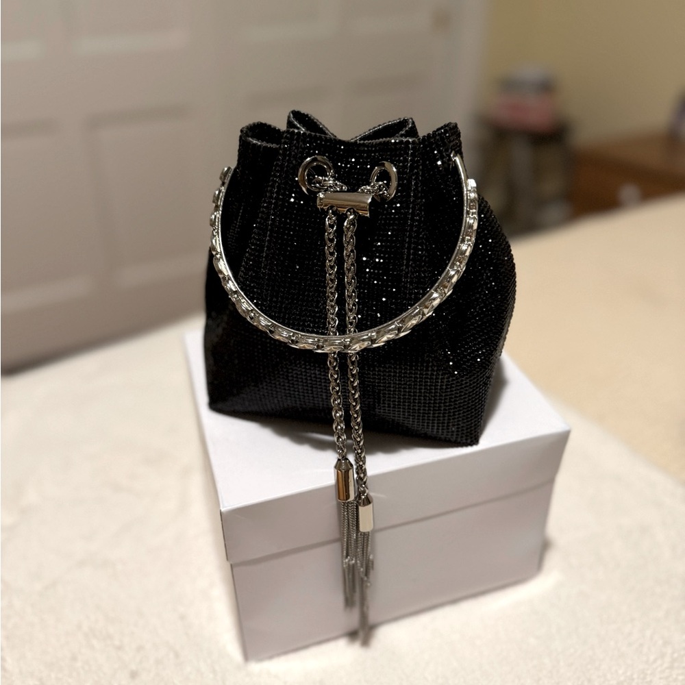 Sondra Roberts New York Lina Drawstring Evening Bag Purse - Picture 3 of 4